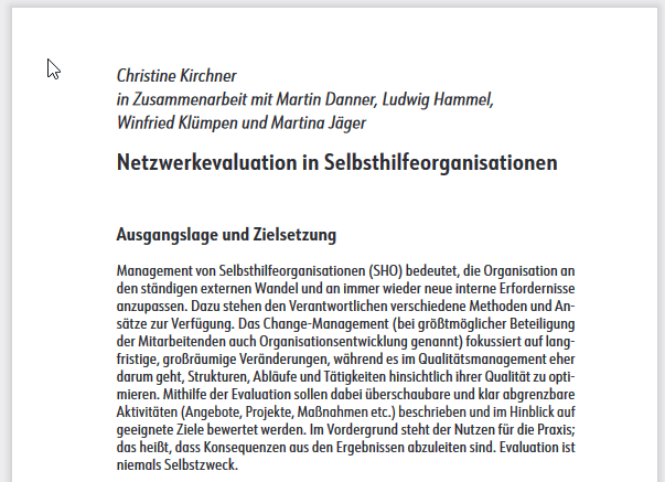 Read more about the article Netzwerkevaluation in SHO